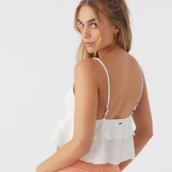 O'NEILL CHLOEY TEXTURED KNIT TIERED TANK TOP NWT - Picture 5 of 8